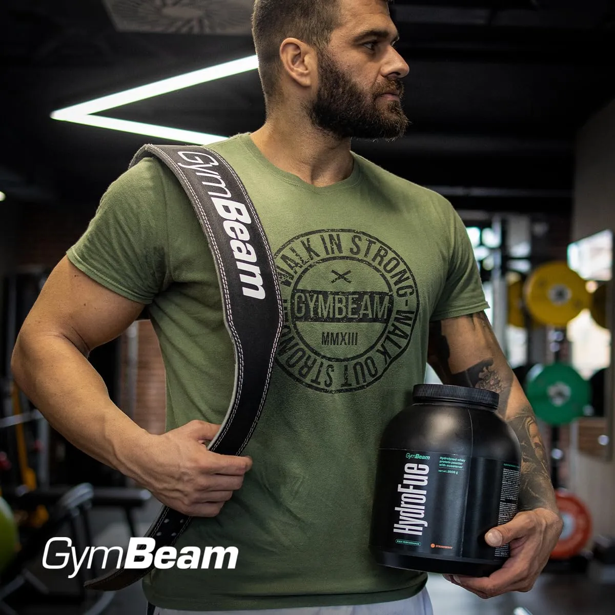 GymBeam HydroFue Whey 2000 g Erdbeere 75,2% Protein