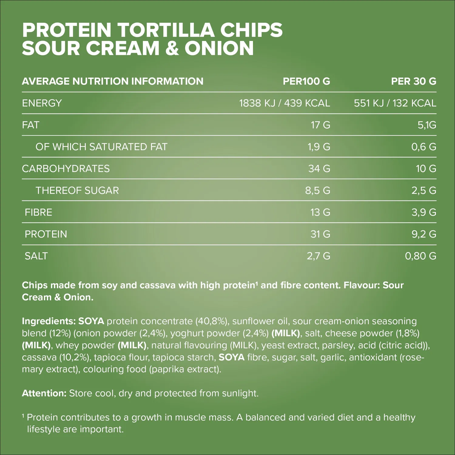 IronMaxx Protein Tortilla Chips 2.0 Sour Cream Onion 60g vegan
