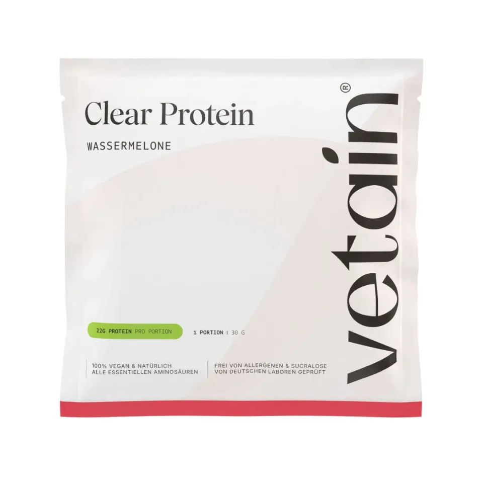 Vetain Clear Protein Probe Geschmacksprobe vegan
