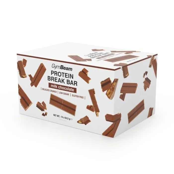 GymBeam Protein Break Bar Riegel 14x64,5 g Milch-Schokolade Box