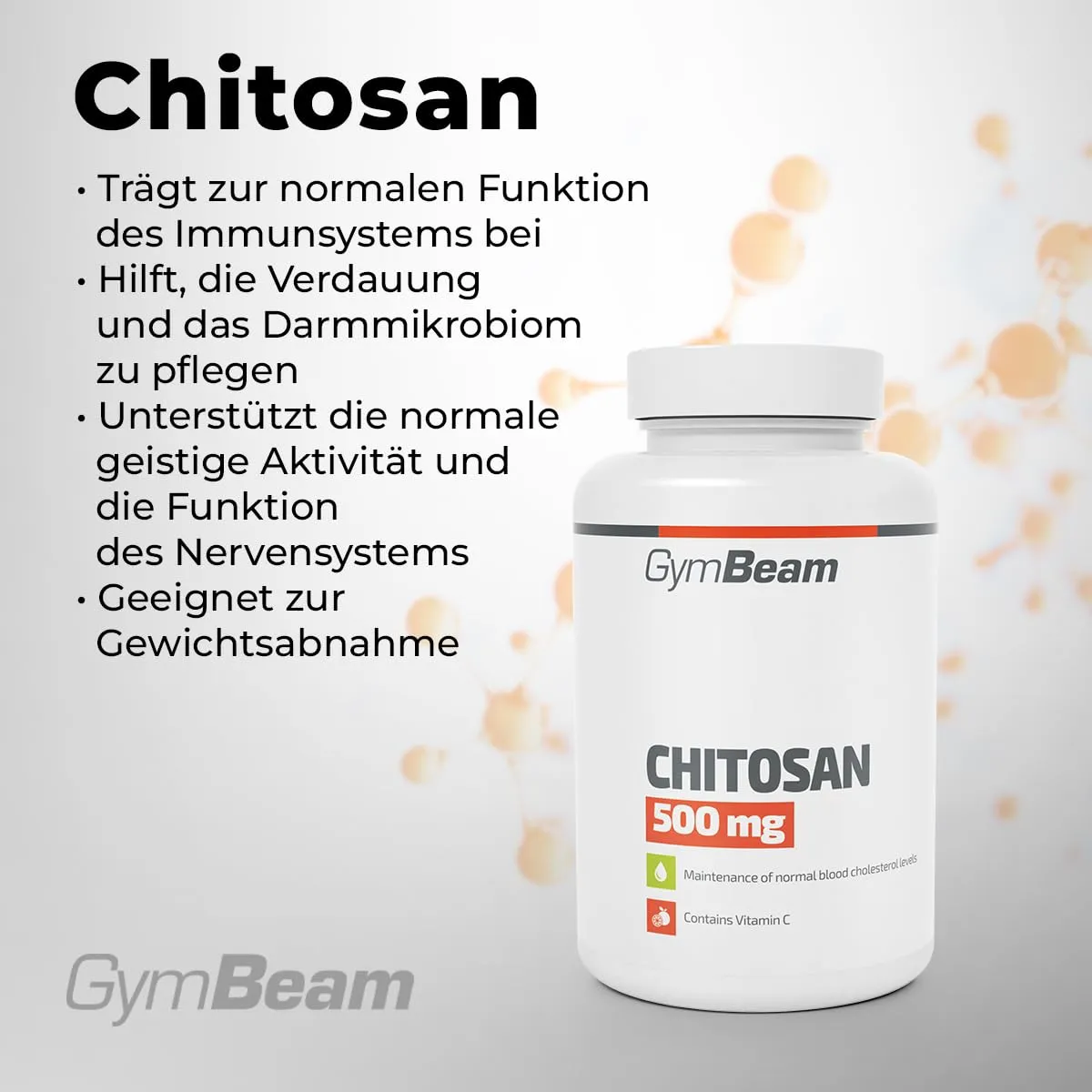 GymBeam Chitosan Tabletten 120 Stück mit Vitamin C