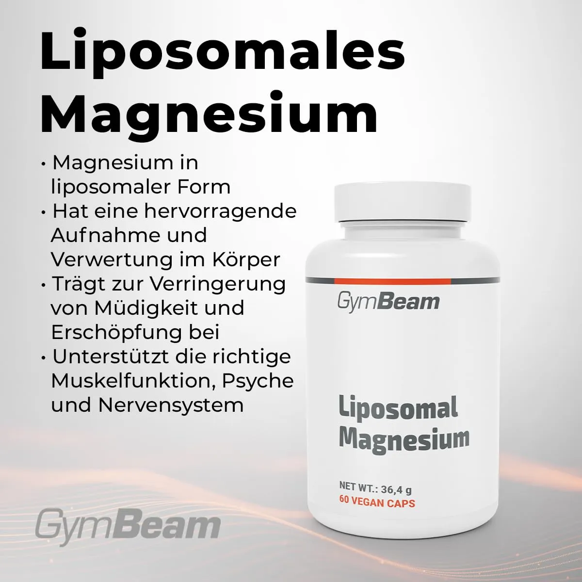 GymBeam Liposomales Magnesium 60 Caps LipoCellTech