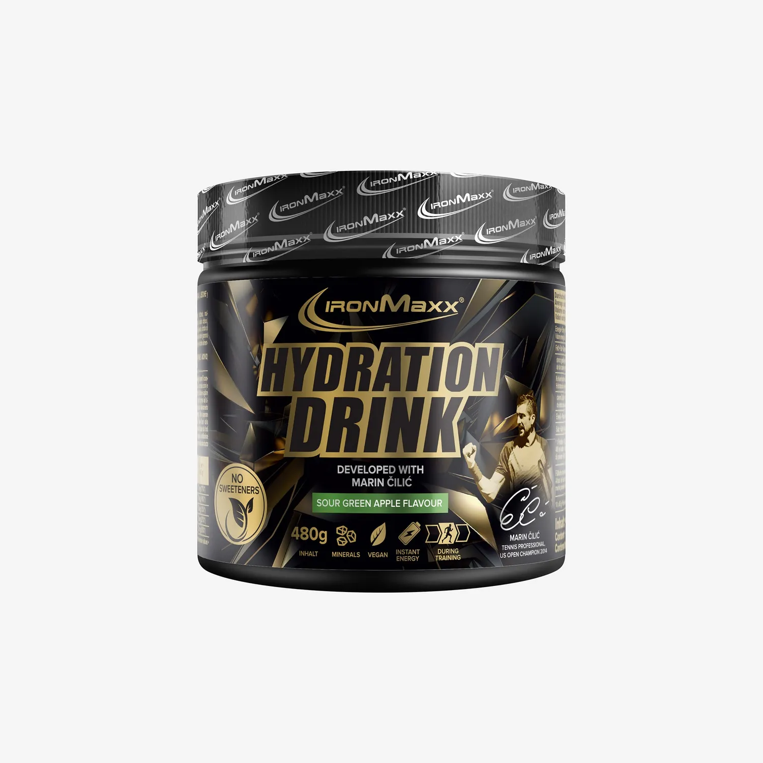 IronMaxx Hydration Drink Pulver 480g Sour Green Apple vegan