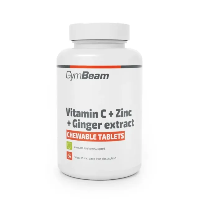 GymBeam Vitamin C Zink Ingwer Kautabletten 90 Tabs
