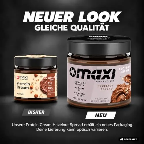 MaxiNutrition Protein Cream Haselnuss-Nougat Aufstrich 200g 21% Protein
