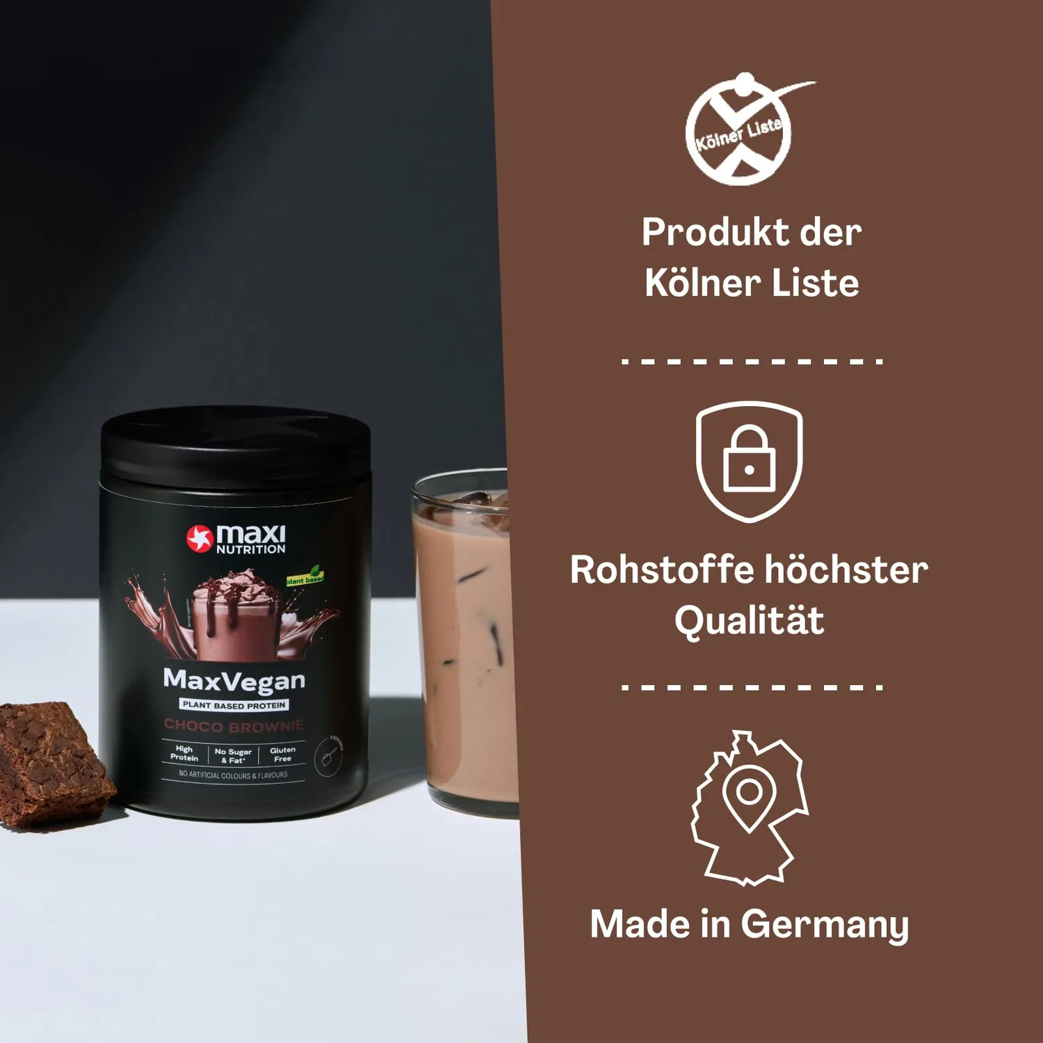 MaxiNutrition MaxVegan Proteinpulver Choco Brownie 270g