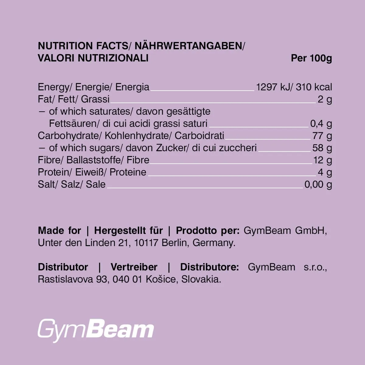 GymBeam Gefriergetrocknete Feigen Snack 100g ohne Zucker