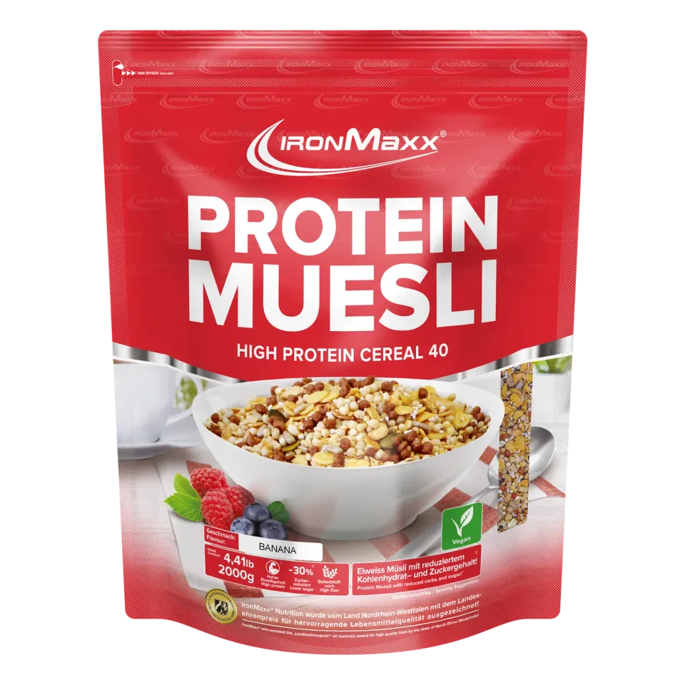 IronMaxx Protein Müsli 2000 g Banane vegan