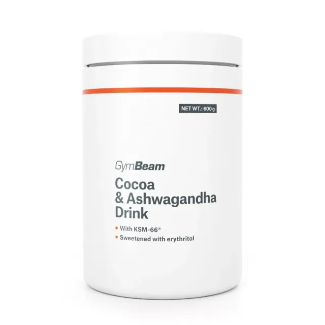 GymBeam Kakao & Ashwagandha Pulver 600 g zuckerfrei