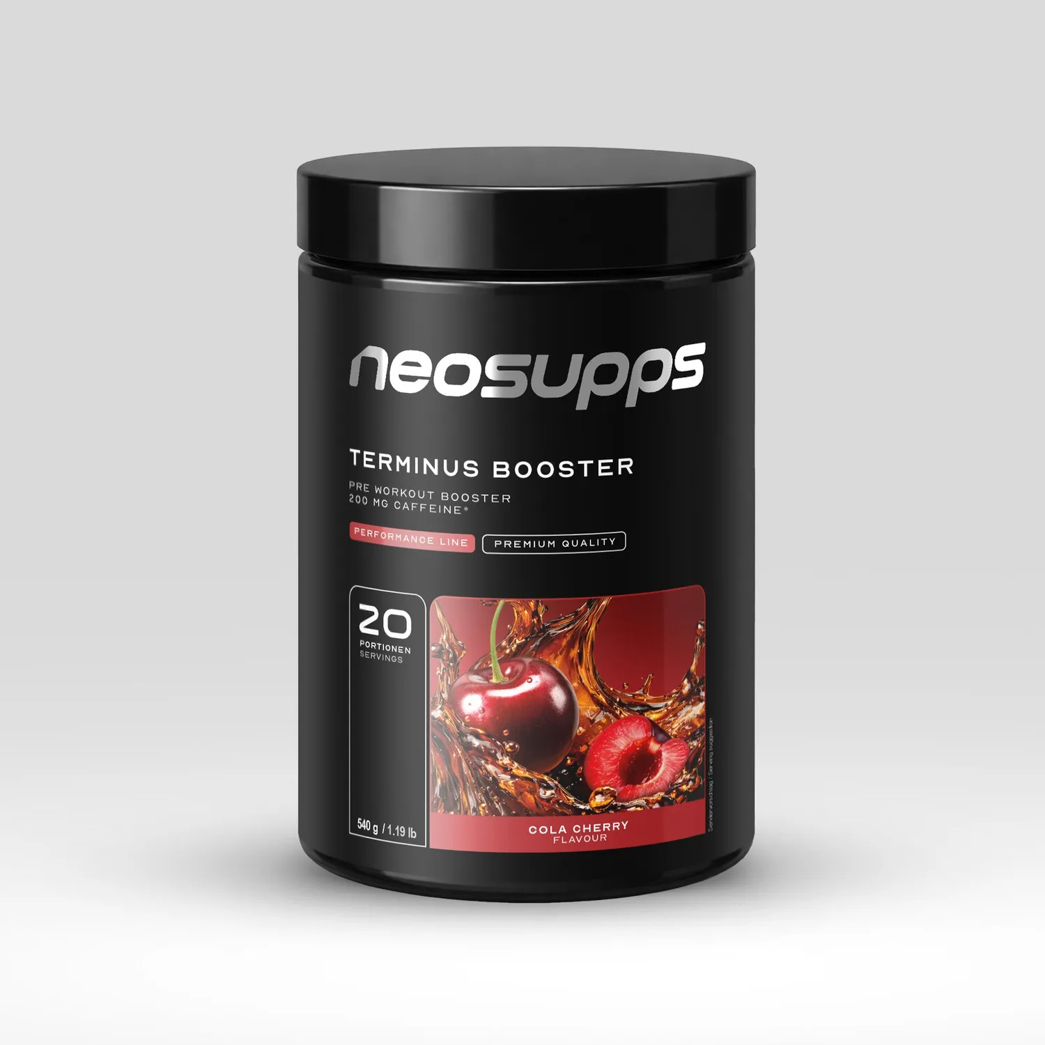 Neosupps Terminus Booster Cola-Cherry 540g mit Koffein