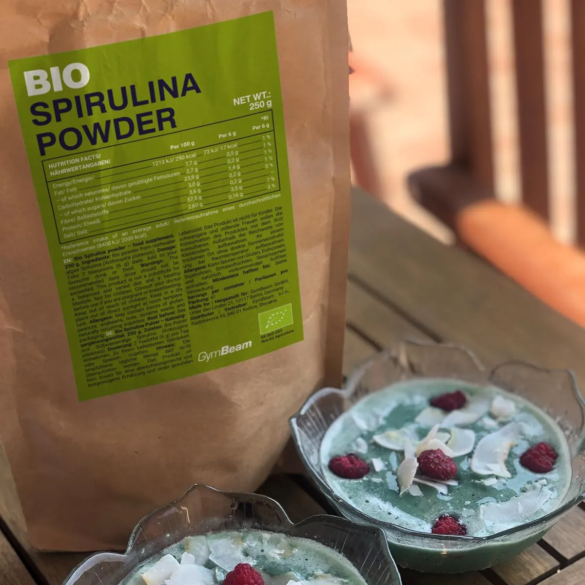 GymBeam Bio Spirulina Pulver 250g vegan