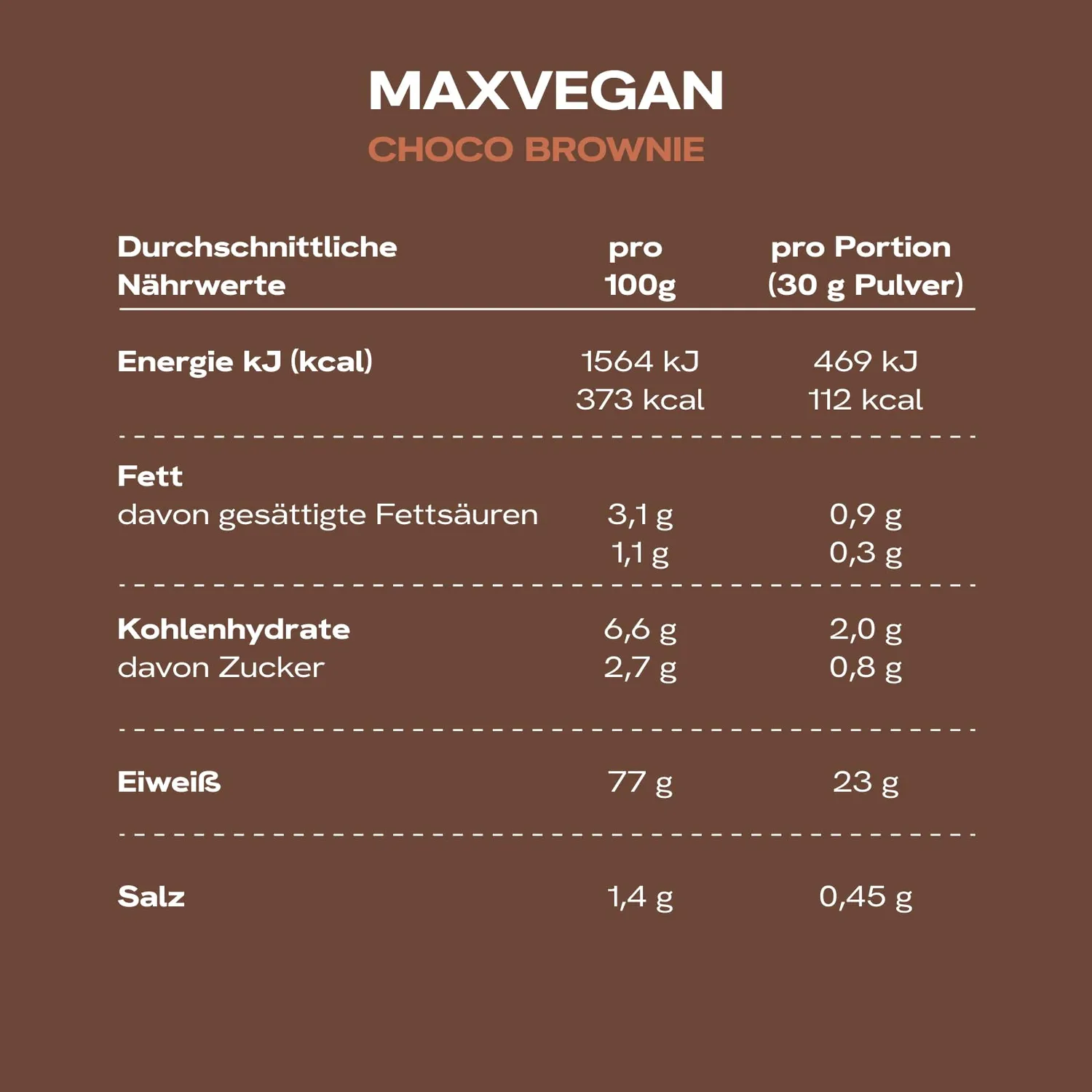 MaxiNutrition MaxVegan Proteinpulver Choco Brownie 270g
