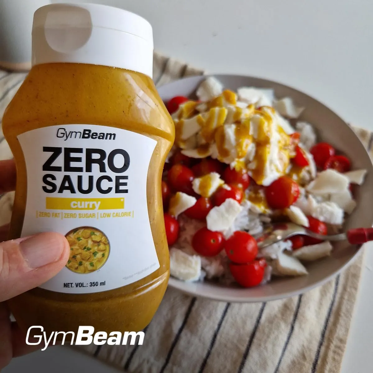 GymBeam ZERO Sauce Curry 350 ml zuckerfrei