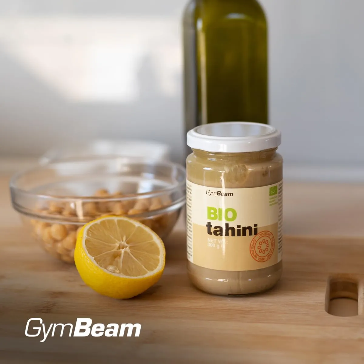 GymBeam BIO Tahini Sesampaste aus Sesam 300g cremig