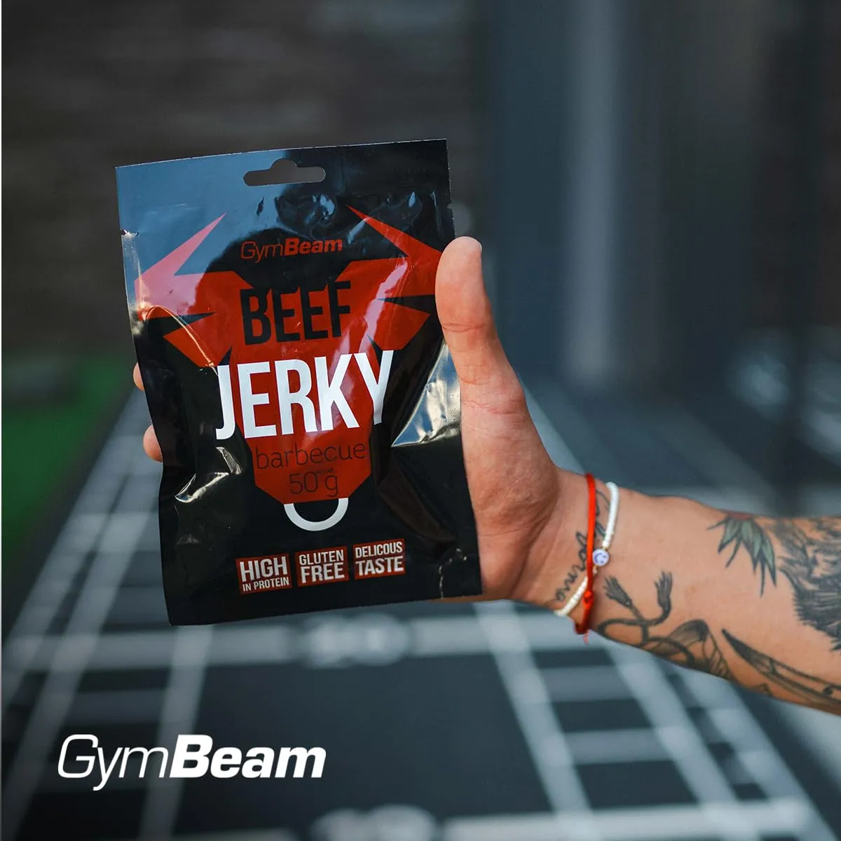 GymBeam Beef Jerky Rindersnack 50 g Barbecue