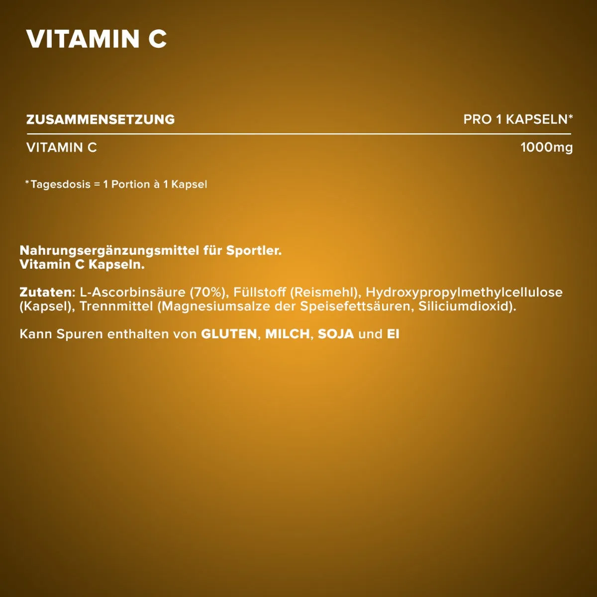 IronMaxx Vitamin C 1000 Kapseln 100 Stück hochdosiert