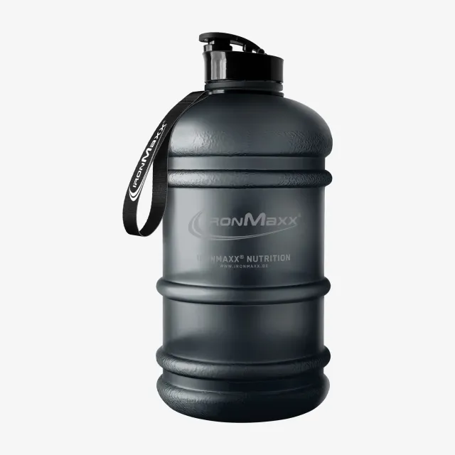 IronMaxx Water Gallon Trinkflasche 2200ml Frosted Black