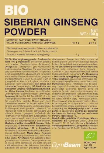 GymBeam Bio Sibirischer Ginseng Pulver 100 g