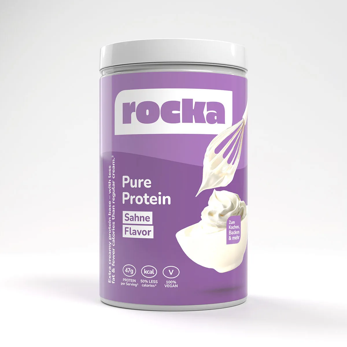 Rocka Nutrition Pure Protein Pulver Sahne 750g vegan