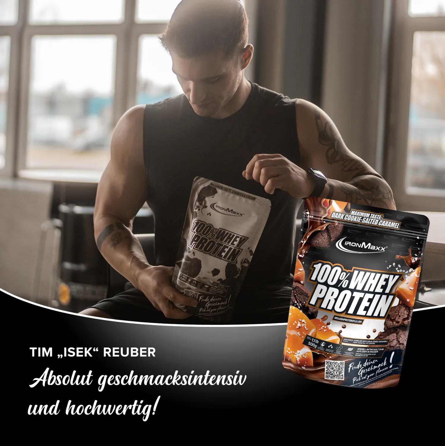IronMaxx 100% Whey Protein Dark Cookie Salted Caramel 500g
