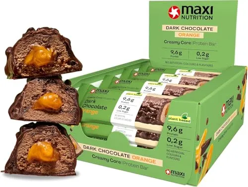 MaxiNutrition Creamy Core Bar 12x45g Dark Chocolate Orange vegan