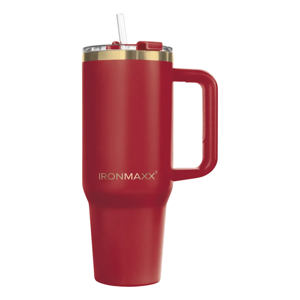 IronMaxx Cup V3.0 Trinkbecher 1200ml Ruby Red isoliert