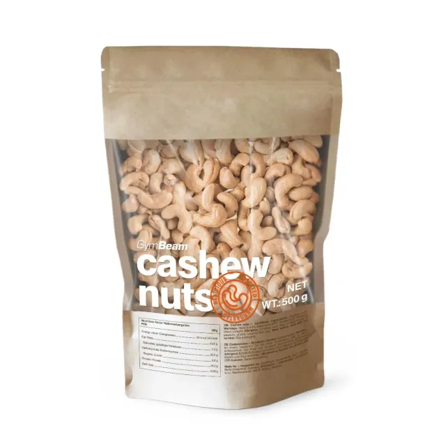 GymBeam Cashewkerne naturbelassen 500 g ungesalzen