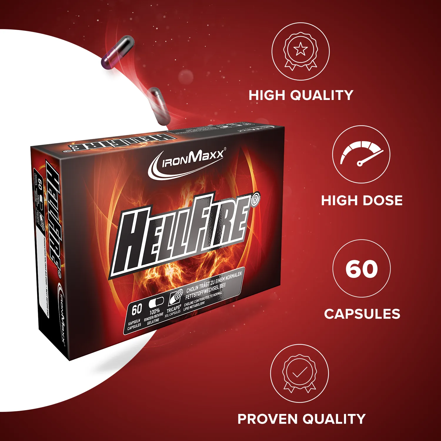 IronMaxx Hellfire Fatburner Tricaps 60 Stk