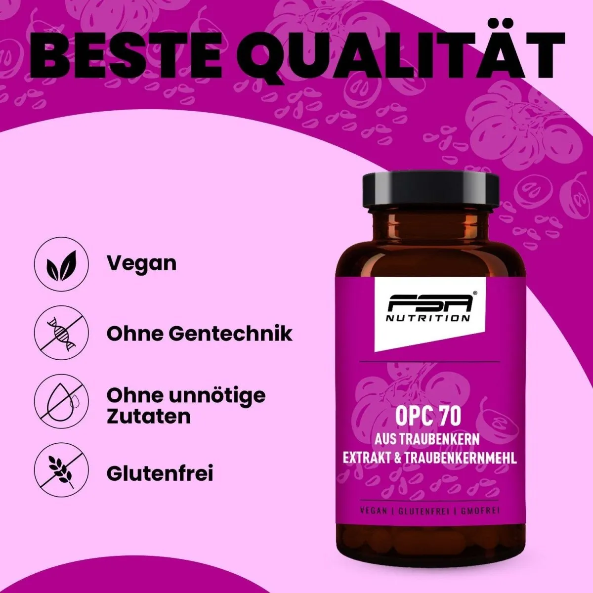 FSA Nutrition OPC70 Traubenkern Extrakt Kapseln