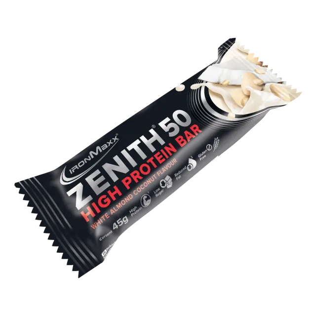 IronMaxx Zenith 50 White Almond Coconut Crisp Proteinriegel 45g 23g Protein
