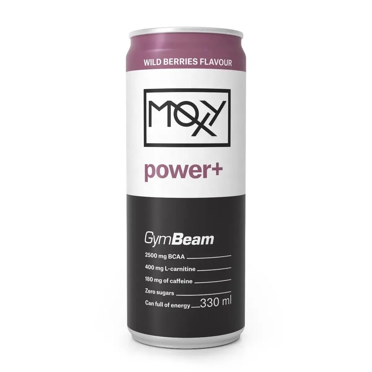 GymBeam MOXY Power+ Energy Drink 24x330 ml Wild Berries