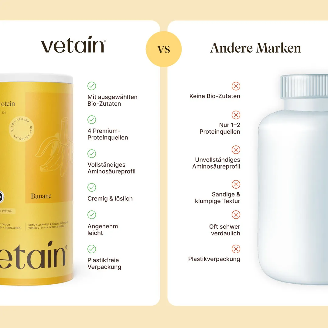 Vetain Vegan Protein Banana Proteinpulver 540g Bio vegan