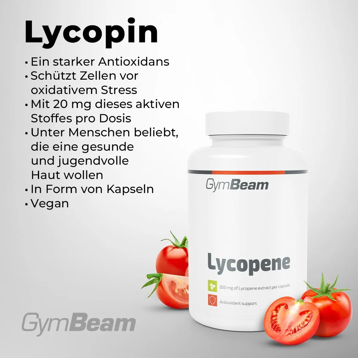 GymBeam Lycopin Kapseln 90 Stück 20 mg vegan