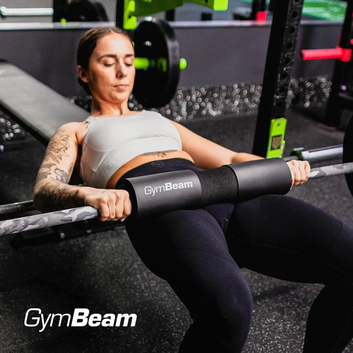 GymBeam Langhantel Polster Hip Thrust Nackenpolster NBR schwarz