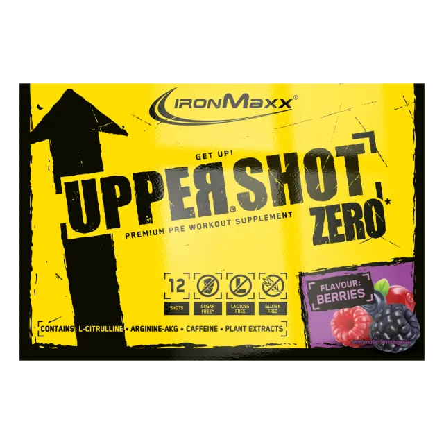 IronMaxx Upper Shot Zero Booster Berries 12x60ml koffeinhaltig