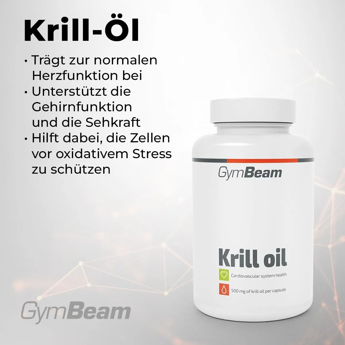 GymBeam Krillöl Omega-3 Kapseln 60 Kapseln EPA DHA