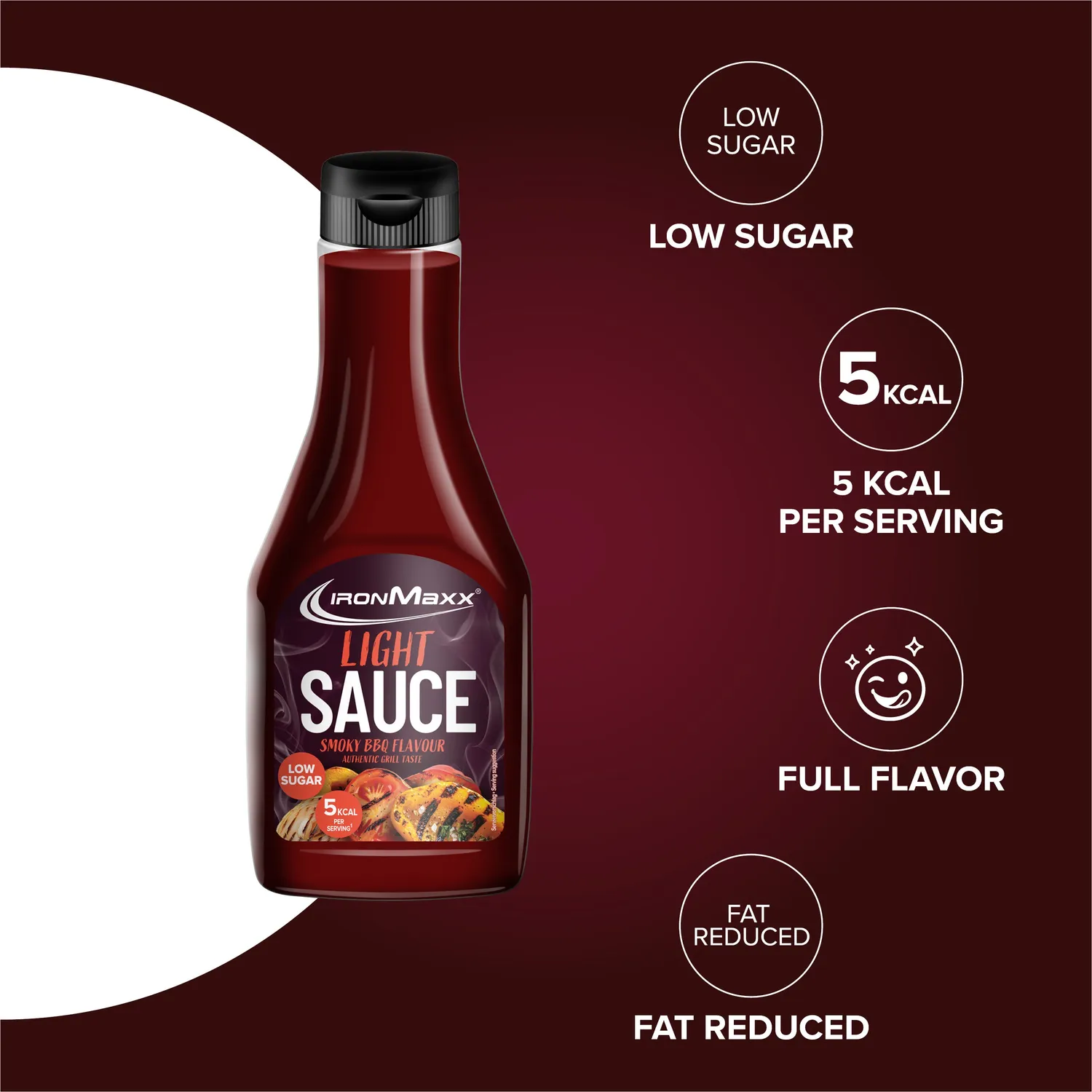IronMaxx SqueeZero Light Sauce Smoky BBQ 285ml kalorienarm