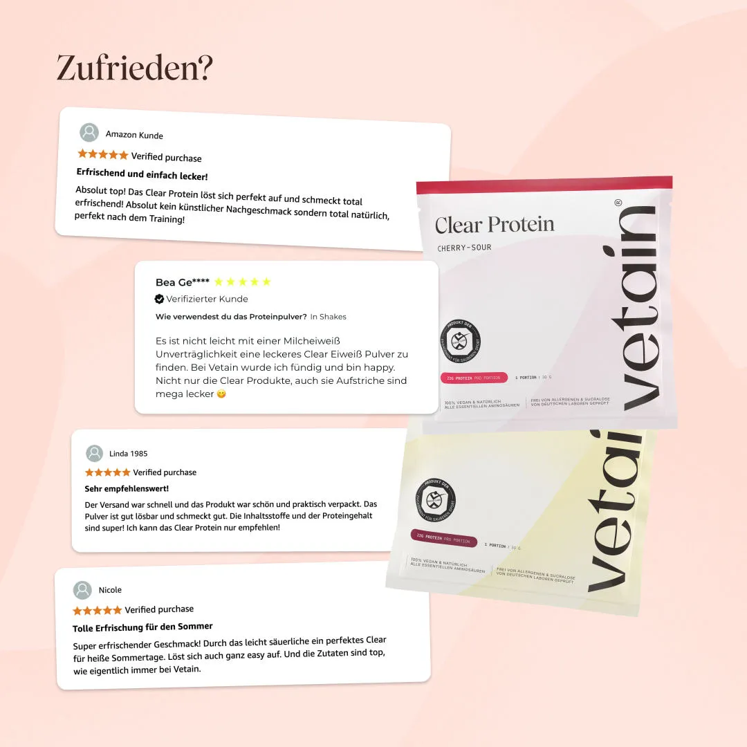 Vetain Clear Protein Probe 30g Sorte wählbar vegan