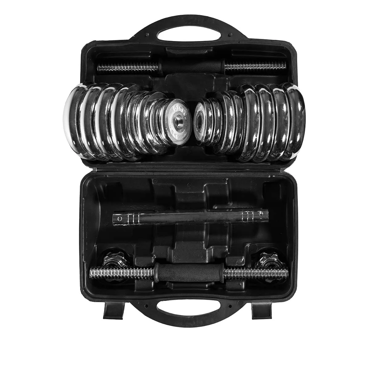 GymBeam Hantelset 30 kg Kurzhantel-Set 16 Scheiben