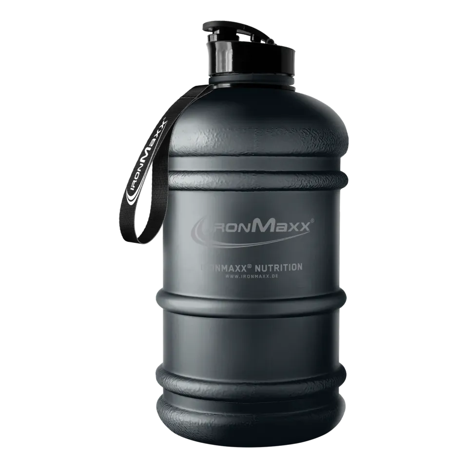 IronMaxx Water Gallon Trinkflasche 2200ml Deep Black BPA-frei