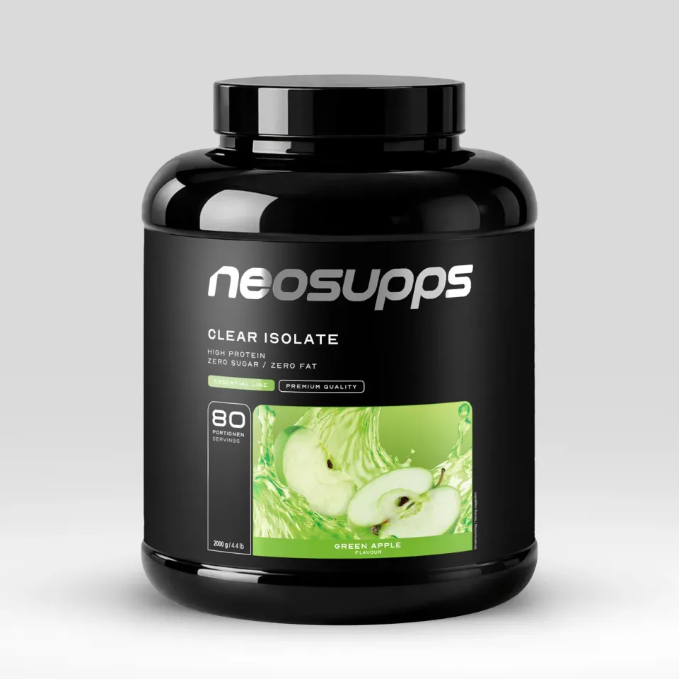 Neosupps Clear Isolate Green Apple Protein 2000g zuckerfrei