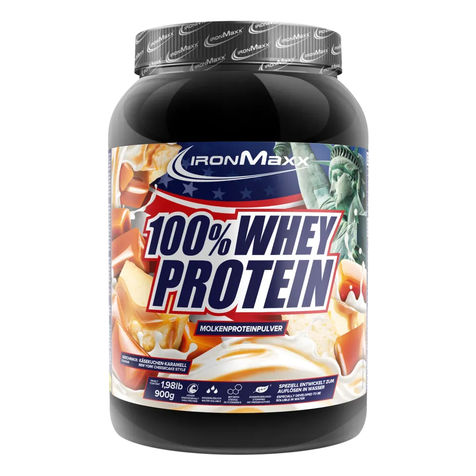IronMaxx 100% Whey Proteinpulver 900g Cheesecake zuckerfrei