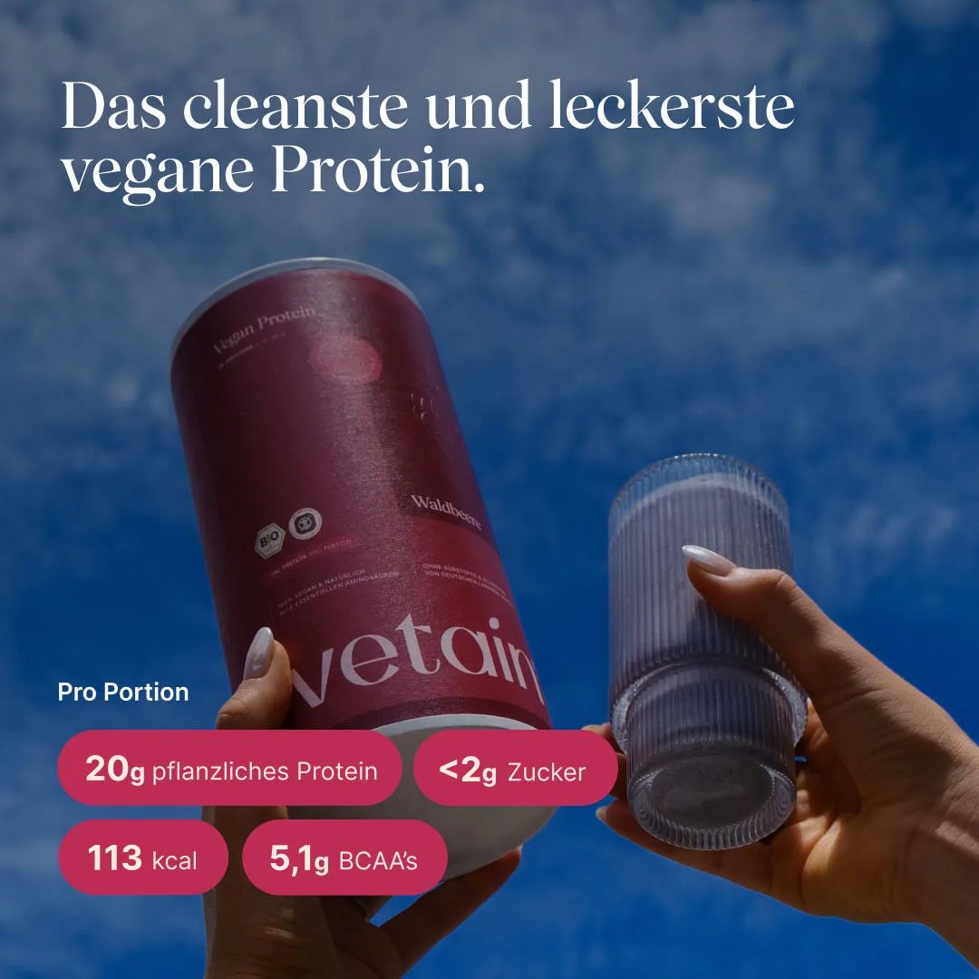 Vetain Vegan Protein Beere Proteinpulver 540g Bio