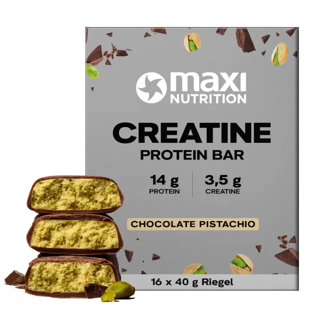 MaxiNutrition Kreatin Bar Riegel Schoko Pistachio 16x40g 3,5g Kreatin