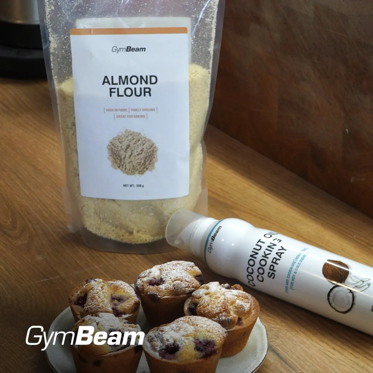 GymBeam Mandelmehl gemahlene Mandeln 500 g glutenfrei
