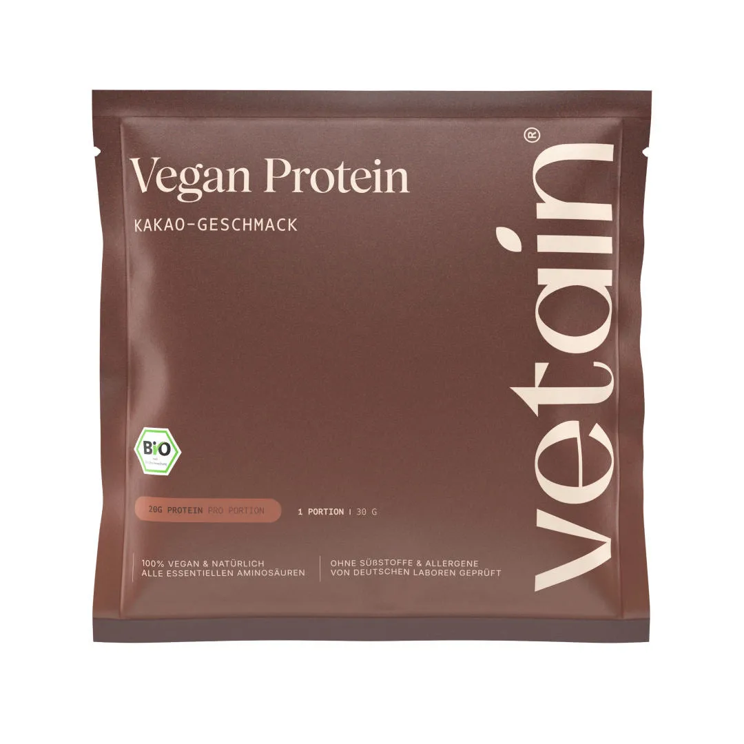Vetain Vegan Protein Probe Proteinpulver Vanille 30g Bio