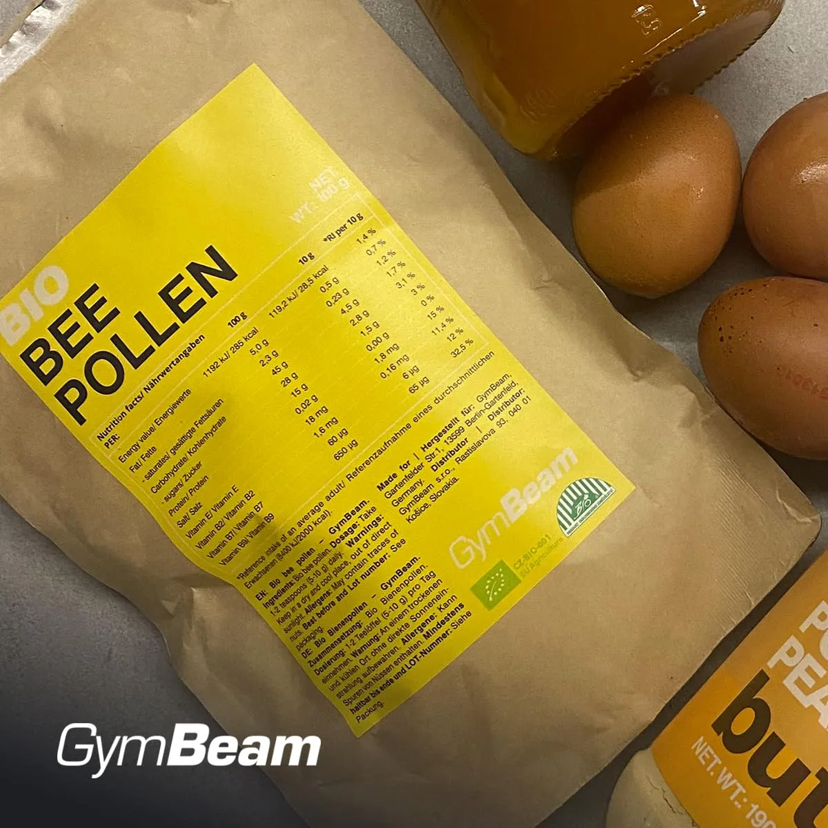 GymBeam BIO Bienenpollen Körner 100g Protein