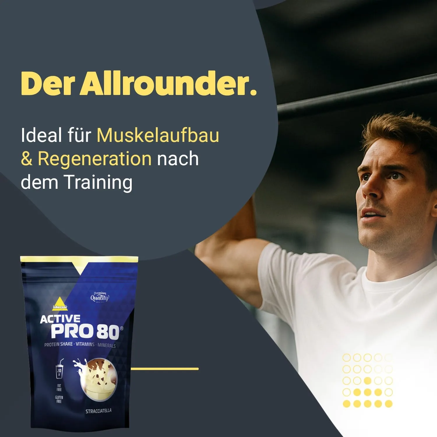 Inkospor Active Pro 80 Protein Shake Stracciatella 500g 80% Protein