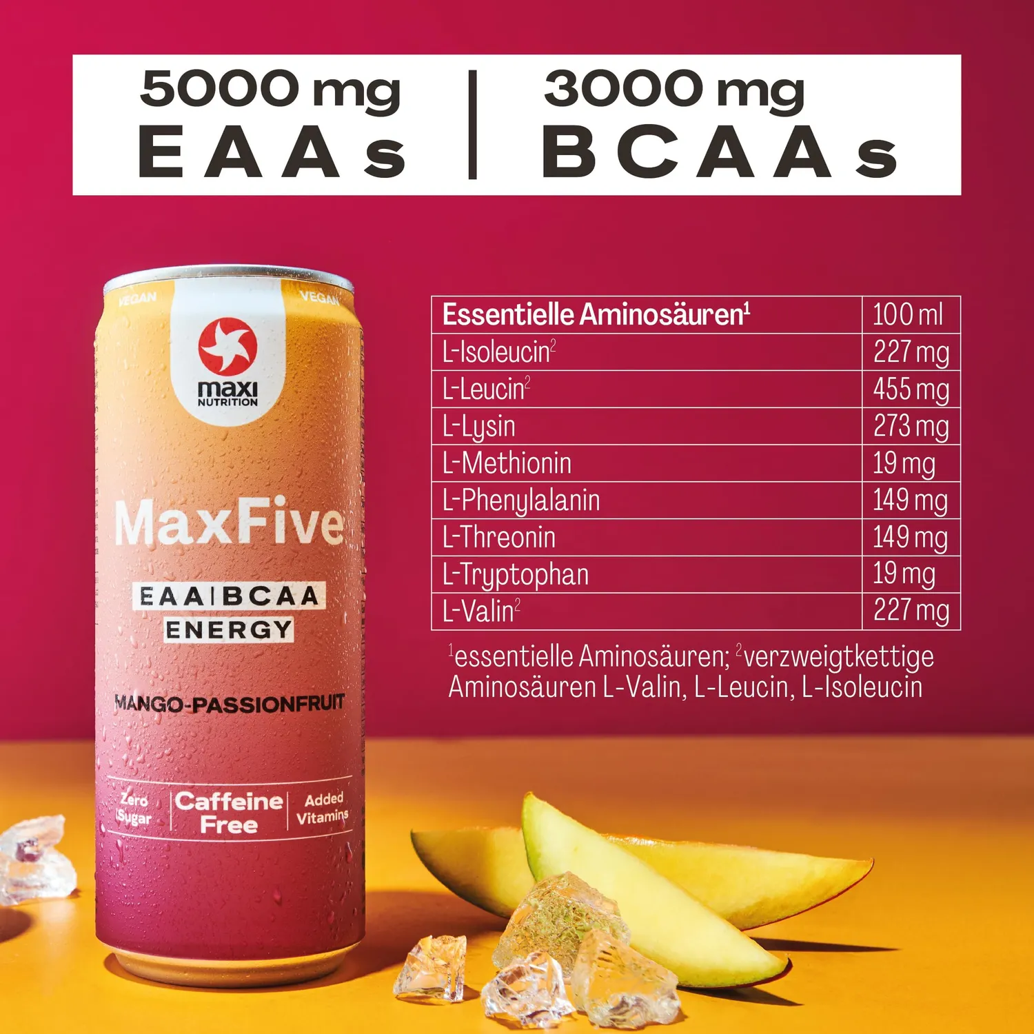 MaxiNutrition MaxFive EAA Drink Mango-Passionfruit 12x330ml