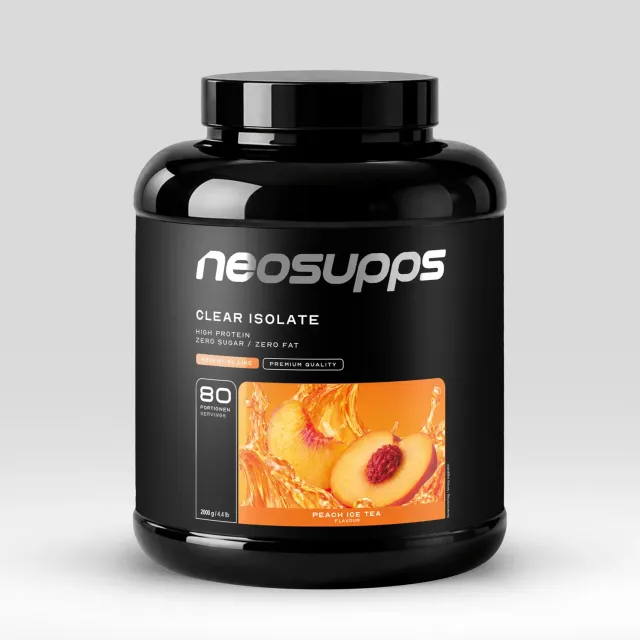 Neosupps Clear Isolate Proteinpulver Ice-Tea Peach 2000g zuckerfrei
